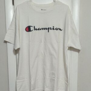 Champion White Tee with Logo